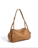 Soft Cowhide Leather Hobo Shoulder Bag – Adjustable Crossbody Commuter Bag for Women | Magnetic Clasp, Multiple Pockets