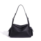 Premium Soft Cowhide Leather Hobo Shoulder Bag | Versatile Crossbody & Commuter Bag for Women