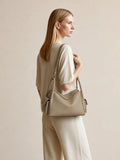 Soft Cowhide Leather Hobo Shoulder Bag – Adjustable Crossbody Commuter Bag for Women | Magnetic Clasp, Multiple Pockets