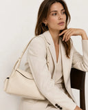 Soft Cowhide Leather Hobo Shoulder Bag – Adjustable Crossbody Commuter Bag for Women | Magnetic Clasp, Multiple Pockets