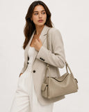 Soft Cowhide Leather Hobo Shoulder Bag – Adjustable Crossbody Commuter Bag for Women | Magnetic Clasp, Multiple Pockets