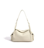 Soft Cowhide Leather Hobo Shoulder Bag – Adjustable Crossbody Commuter Bag for Women | Magnetic Clasp, Multiple Pockets