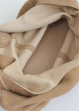 Premium Suede Hobo Purse & Tote Bag for Women | Handcrafted Suede Bucket Bag Apricot