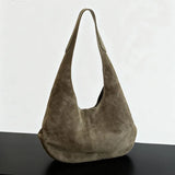 Premium Suede Hobo Purse & Tote Bag for Women | Handcrafted Suede Bucket Bag grass green
