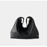 Premium Suede Leather Large Hobo Tote | Minimalist Slouchy Cowhide Leather Commuter Bag