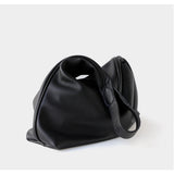 Premium Suede Leather Large Hobo Tote | Minimalist Slouchy Cowhide Leather Commuter Bag
