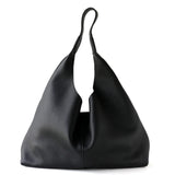 Premium Suede Leather Large Hobo Tote | Minimalist Slouchy Cowhide Leather Commuter Bag