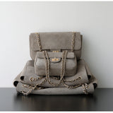 Quilted Suede Chain Flap Bag for Women | Vintage Matte Cowhide Shoulder & Crossbody Messenger Purse | Diamond-Quilted Autumn Winter Bag in Four Sizes
