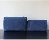 Quilted Suede Chain Flap Bag for Women | Vintage Matte Cowhide Shoulder & Crossbody Messenger Purse | Diamond-Quilted Autumn Winter Bag in Four Sizes