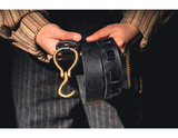 Retro Hanmade Italian Full Grain Leather Belt | Unisex Solid Brass Hook Buckle Waistband For Men & Women, Vintage Workwear Cowhide Leather Belt