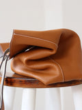 Reversible Full Grain Togo Leather Tote Bag | Two-Tone Everyday Carry Bag