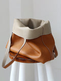 Reversible Full Grain Togo Leather Tote Bag | Two-Tone Everyday Carry Bag