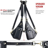 Genuine Crazy Horse Leather Chest Rig Harness Bag for Men — Handcrafted Dual Shoulder Holster Vest with Multi-Pocket | Retro Motorcycle & Daily Carry
