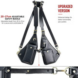 Genuine Crazy Horse Leather Chest Rig Harness Bag for Men — Handcrafted Dual Shoulder Holster Vest with Multi-Pocket | Retro Motorcycle & Daily Carry