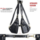 Genuine Crazy Horse Leather Chest Rig Harness Bag for Men — Handcrafted Dual Shoulder Holster Vest with Multi-Pocket | Retro Motorcycle & Daily Carry