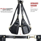 Genuine Crazy Horse Leather Chest Rig Harness Bag for Men — Handcrafted Dual Shoulder Holster Vest with Multi-Pocket | Retro Motorcycle & Daily Carry
