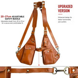 Genuine Crazy Horse Leather Chest Rig Harness Bag for Men — Handcrafted Dual Shoulder Holster Vest with Multi-Pocket | Retro Motorcycle & Daily Carry