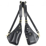 Genuine Crazy Horse Leather Chest Rig Harness Bag for Men — Handcrafted Dual Shoulder Holster Vest with Multi-Pocket | Retro Motorcycle & Daily Carry
