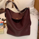 Handcrafted Top Grain Cowhide Leather Slouchy Bucket Bag | Women's Shoulder & Top-Handle Purse