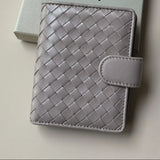 Small Lambskin Leather Interwoven Wallet, Women Woven Leather Cards Holder, Handcrafted Trifold Wallet, Designer Wallet, Women Purse