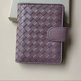 Small Lambskin Leather Interwoven Wallet, Women Woven Leather Cards Holder, Handcrafted Trifold Wallet, Designer Wallet, Women Purse