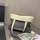 Reversible Full Grain Togo Leather Tote Bag | Two-Tone Everyday Carry Bag