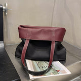Reversible Full Grain Togo Leather Tote Bag | Two-Tone Everyday Carry Bag