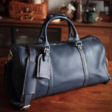 Men's Handmade FullGrain Leather Travel Duffel – Large Crazy Horse Leather Weekender | Carry-On Bag for Business, Camping & Short Trips
