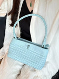 Woven Lambskin Leather Shoulder Bag | Handcrafted Vintage Crossbody Bag