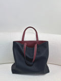 Reversible Full Grain Togo Leather Tote Bag | Two-Tone Everyday Carry Bag