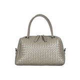 Luxury Women's Lambskin Woven Boston Crossbody Bag | Handcrafted Versatile Shoulder Bag