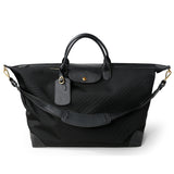 Recycled Nylon & Cowhide Leather Work Tote Bag – Handmade, 3 Sizes | Personalised Initials, Laptop Bag, Waterproof, Anti-Slip Strap