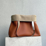 Reversible Full Grain Togo Leather Tote Bag | Two-Tone Everyday Carry Bag