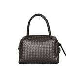Luxury Women's Lambskin Woven Boston Crossbody Bag | Handcrafted Versatile Shoulder Bag