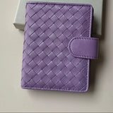 Small Lambskin Leather Interwoven Wallet, Women Woven Leather Cards Holder, Handcrafted Trifold Wallet, Designer Wallet, Women Purse