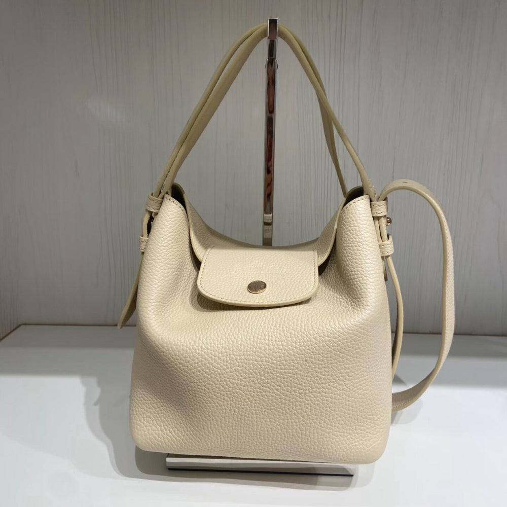 Handcrafted Top Grain Cowhide Leather Slouchy Bucket Bag | Women's Shoulder & Top-Handle Purse