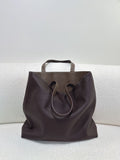 Reversible Full Grain Togo Leather Tote Bag | Two-Tone Everyday Carry Bag
