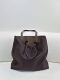 Reversible Full Grain Togo Leather Tote Bag | Two-Tone Everyday Carry Bag