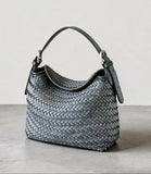 Handwoven Full Grain Leather Hobo Bag | Vintage Basketweave Shoulder & Crossbody Bag