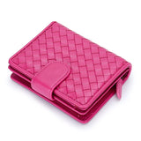 Small Lambskin Leather Interwoven Wallet, Women Woven Leather Cards Holder, Handcrafted Trifold Wallet, Designer Wallet, Women Purse