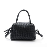 Luxury Women's Lambskin Woven Boston Crossbody Bag | Handcrafted Versatile Shoulder Bag - Image 10