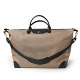 Recycled Nylon & Cowhide Leather Work Tote Bag – Handmade, 3 Sizes | Personalised Initials, Laptop Bag, Waterproof, Anti-Slip Strap