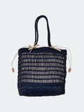 Handwoven Leather Tote Bag | Full Grain Cowhide Open Weave Shoulder Bag | Large Basket Tote | Boho Leather Handbag