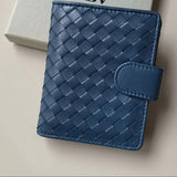 Small Lambskin Leather Interwoven Wallet, Women Woven Leather Cards Holder, Handcrafted Trifold Wallet, Designer Wallet, Women Purse