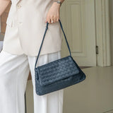 Luxury Handwoven Lambskin Crossbody Bag, Soft Leather Hobo Bag, Designer Craftsmanship Woven Flap Tote for Women
