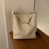 Handcrafted Top Grain Cowhide Leather Slouchy Bucket Bag | Women's Shoulder & Top-Handle Purse