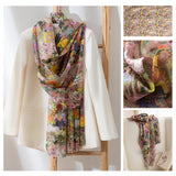Mulberry Silk Long Scarf | Women's Lightweight Versatile Shawl, Gift for Mum