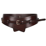 Wide Cowhide Leather Waist Belt | Handmade Women's Cinch Belt for Dresses, Coats & Sweaters
