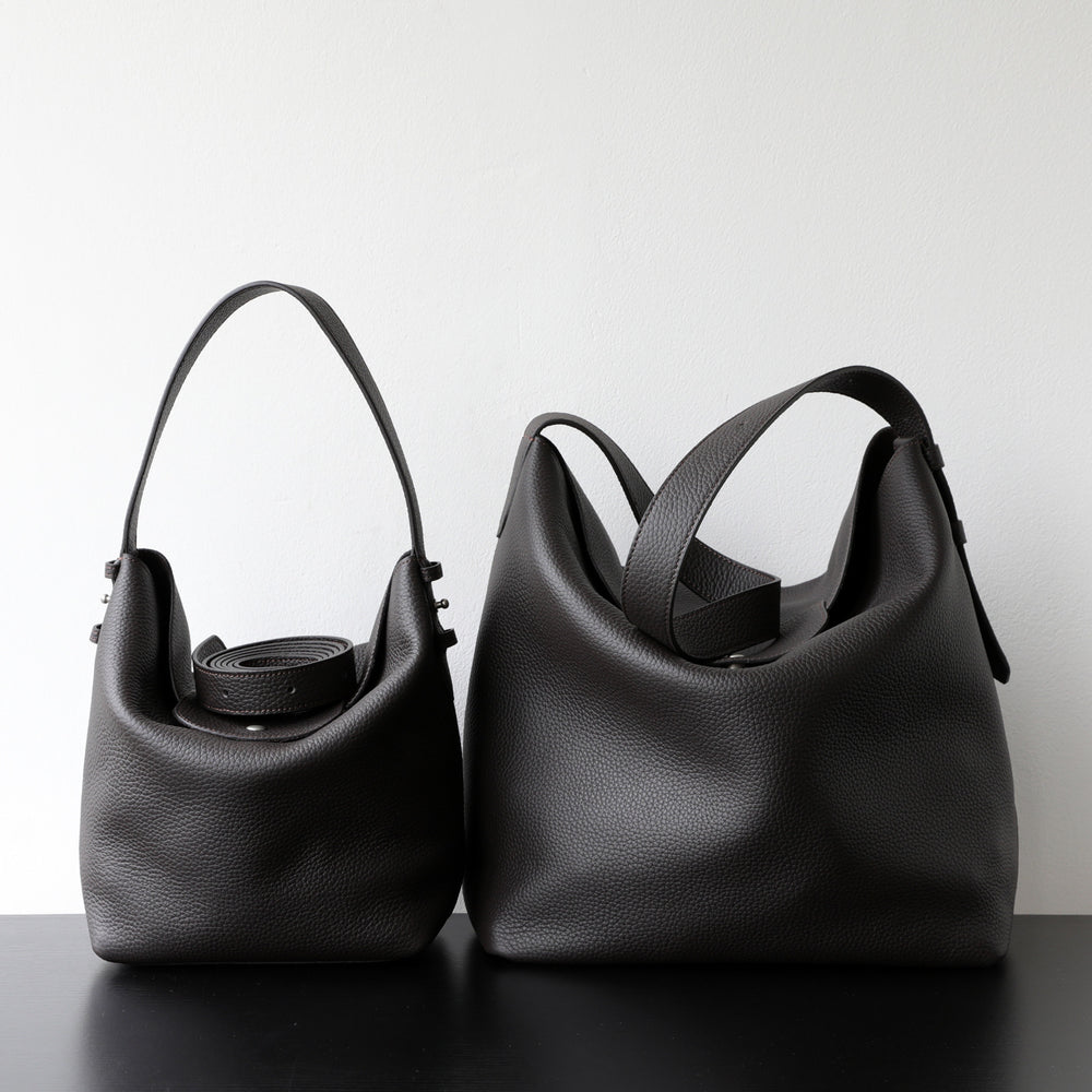 Handcrafted Top Grain Cowhide Leather Slouchy Bucket Bag | Women's Shoulder & Top-Handle Purse
