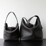 Handcrafted Top Grain Cowhide Leather Slouchy Bucket Bag | Women's Shoulder & Top-Handle Purse